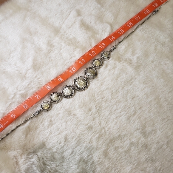 Bohemian Cowgirl Lucky 7 Concho Necklace Southwest Boho Style - Picture 6 of 7